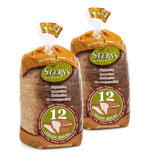 Pan multigrano, paquete de 2 unidades, 18 onzas por pan, delicioso pan de sándwich | Sin lácteos y nueces | Stern's Bakery