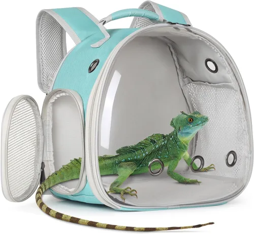 Miniatura 15 de Portador de viaje para dragón barbudo, jaula para lagartos, bolsa para animales pequeños para erizos, ratas, loros, pájaros, conejillos de indias