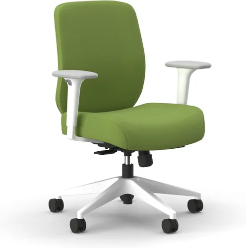 Miniatura 10 de HON Altern Silla de oficina ergonómica de tela, silla de escritorio con respaldo bajo con brazos ajustables, deslizamiento de asiento, inclinación