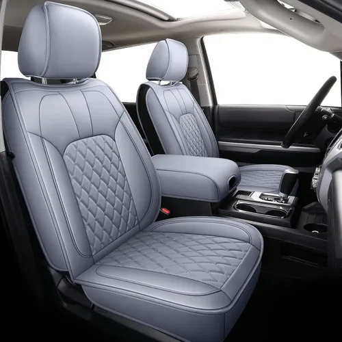 Miniatura 11 de LUCKYMAN CLUB Fundas de asiento de auto para camionetas Tundra 2022-2025 X05-T3-2 solo traseras, para tripulación/tripulación máxima/cabina