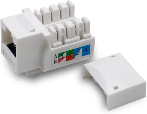 Paquete de 10 conectores Keystone Cat6 - [listado UL] - Conector de pared Ethernet - Cat6 de pared - Acoplador de red Cat6 - Conector Keystone -