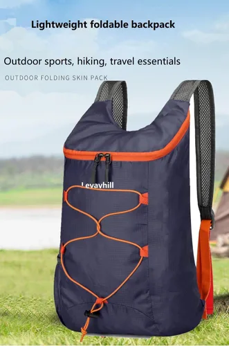Miniatura 3 de Levayhill 16L Mochila ligera plegable para senderismo, mochila de día pequeña y plegable para viajes, bolsa de gimnasio ultraligera y resistente al