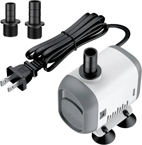 Miniatura 8 de Pawfly Bomba de fuente pequeña, bomba de agua sumergible de 130 GPH para fuente, mini bomba de agua de 8 W con elevación alta de 2.6 pies, bomba
