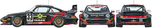 Miniatura 4 de Tamiya 1: 24 300024175 – Taisan Star Card Porsche 911Gt2 1995