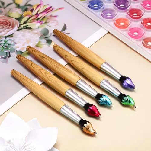 Miniatura 7 de 20 pinceles de bambú con forma de pincel, bolígrafo retráctil, bolígrafos de tinta para actividades artísticas, escuela, papelería, fiestas