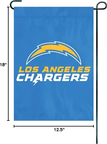 Miniatura 3 de Party Animal NFL Team Premium Garden Flag, 12.5" x 18" Double-Stitched Nylon, Outdoor House Décor for Yard, Porch & Garden, Los Angeles Chargers