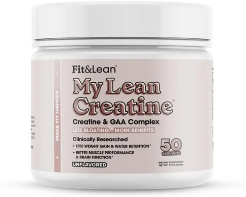Miniatura 9 de Fit & Lean Creatina para mujeres, complejo de creatina en polvo My Lean con GAA, rendimiento muscular, función cognitiva y menos hinchazón