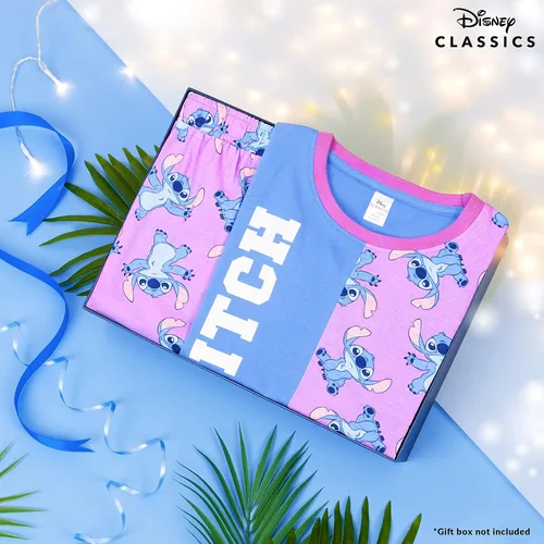 Miniatura 2 de Disney Conjunto de pijama para niñas, ropa de dormir de verano de La Bella y la Bestia, Rey León, Princesa, Stitch PJs de 2 piezas