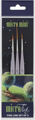 Miniatura 13 de Creative Mark Juego de 30 pinceles de pintura con microdetalles, mini pinceles para acrílico, acuarela, óleo, cara, uñas, pintura a escala y dibujo