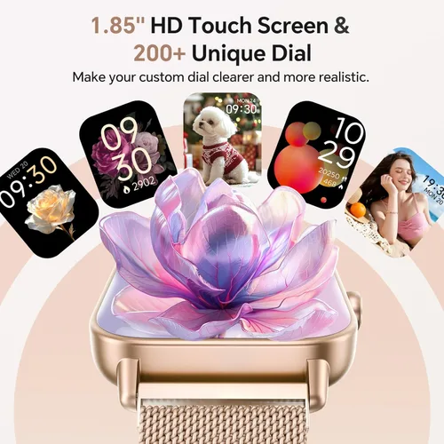 Miniatura 8 de Smart Watches for Women, 1.85" HD Alexa Built-in Smart Watch for Android Phones & iPhones, Health Tracker with Heart Rate/Blood Oxygen/Sleep