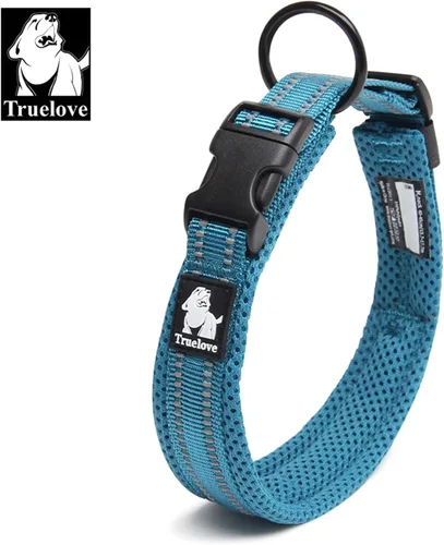 Miniatura 32 de Truelove TLC5011 - Collar para perro reflectante con hebilla Duraflex de alta calidad, cincha de nailon de alta calidad, sin estrangulamiento, Negro