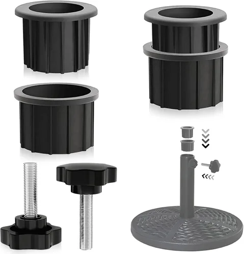 CYG&CL Juego de 2 piezas de repuesto para sombrilla de patio, base de agujero, anillo de agujero, soporte de tapa de sujeción para base de paraguas
