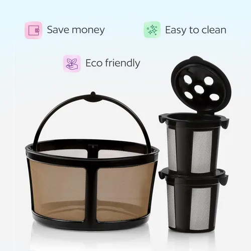 Miniatura 3 de 2 tazas K reutilizables y filtro de café para Keurig K-Duo caliente y helado, cafetera de una sola porción y jarra con tecnología MultiStream (Gen 2)