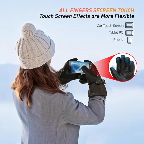 Miniatura 3 de Yidomto Heated Gloves for Men Women - 7.4V 23.68 WH Battery Rechargeable Heating Ski Gloves, Electric Gloves for Winter Outdoor Work Skiing Hiking