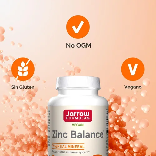 Miniatura 5 de Balance de zinc Jarrow Formulas, refuerza el sistema inmunológico y proporciona protección antioxidante, 100 cápsulas