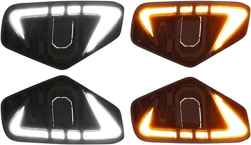 Miniatura 2 de Riloer DRL Luz de circulación diurna con cable, luz antiniebla LED ámbar blanco, señal de giro, 2021 2022 compatible con Nissan Navara NP300