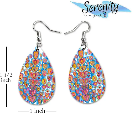 Miniatura 2 de Maureen Claffy Artist Collection Compassion Teardrop Dangle Earrings Set Cute Girls Womens Jewelry Earings Holiday Gifts Summer Decorations