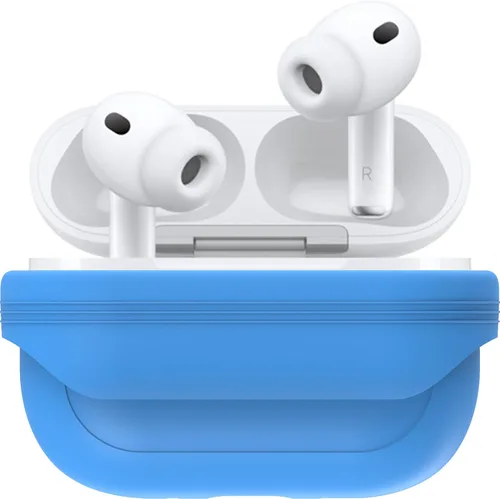 Miniatura 5 de Funda antipérdida para AirPods Pro 3, diseño de una pieza, carga inalámbrica, LED visible, cordón incluido (amarillo fluorescente)