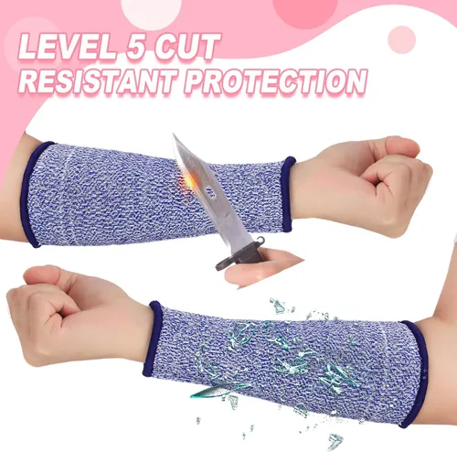 Miniatura 5 de Sintege 3 pares de protectores de brazo para piel fina y moretones, resistentes a los cortes, manga de protección contra quemaduras de antebrazo