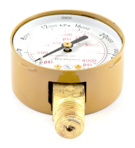 Forney 87727 Medidor de oxígeno, alta presión, 2 pulgadas por 1/4 pulgadas NPT, 0-4000 PSI