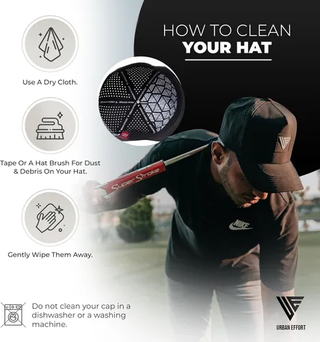 Miniatura 5 de Urban Effort Hydro Performance Hat-Water-Resistant Baseball Cap-Men and Women-Great Snapback for Golf, Adventure,Lake,Workout