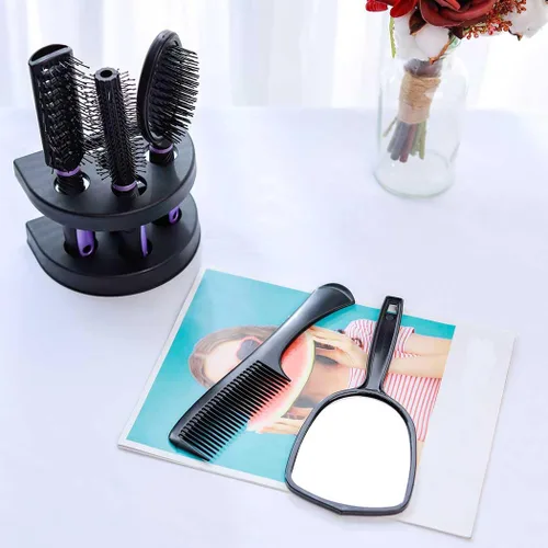 Miniatura 4 de Zoestar Juego de 5 cepillos y peine para el cabello para mujeres y hombres (A-morado)