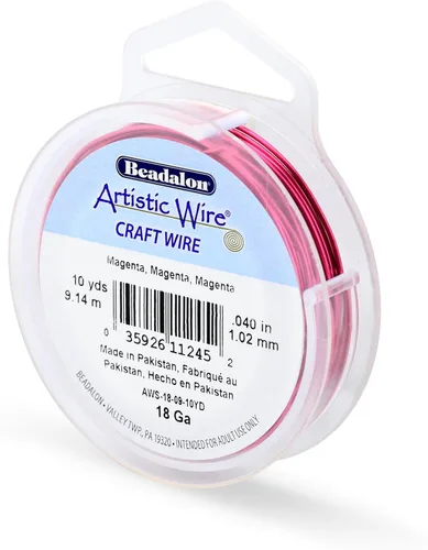 Miniatura 134 de Artistic Wire, alambre para manualidades de calibre 22 bañado en plata, resistente a las manchas, color cobre, blanco, 9,1 m