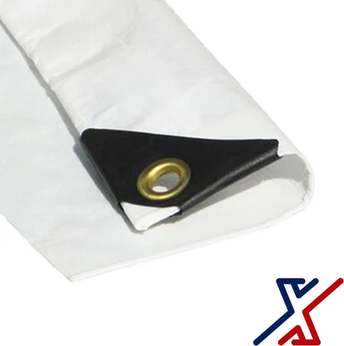 Miniatura 2 de X1 Tarps - Lona resistente de 0.472 in de color blanco de 7 x 14 pulgadas con protección UV