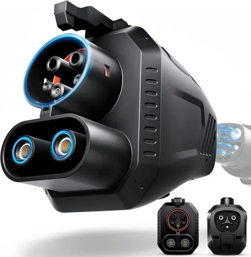 Miniatura 9 de Zanch Adaptador Tesla a J1772, [calidad de grado militar], diseñado para vehículos eléctricos J1772/CCS1, Max 60 A y 250 V CA, compatible con Blanco