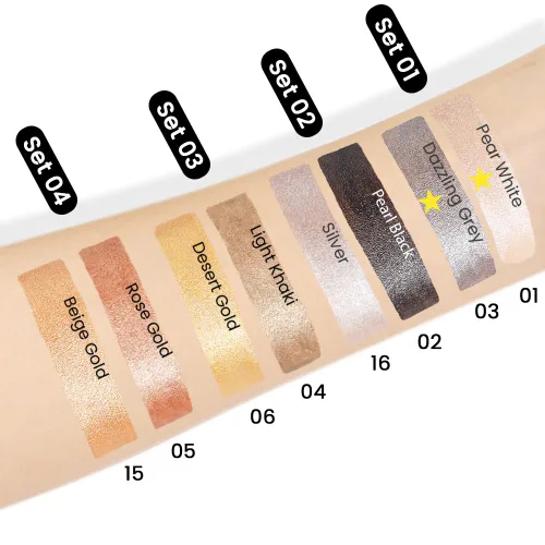 Miniatura 5 de Kaely - Juego de 2 barras de sombra de ojos en crema para ojos, lápiz brillante perla blanca y perla negra, maquillaje brillante de ojos