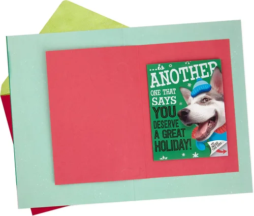 Miniatura 3 de Hallmark Tarjeta de Navidad (perro juguetón, diseño interior de tarjeta)