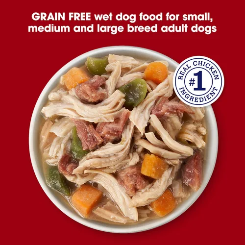 Miniatura 3 de Nature's Recipe Receta de pollo y carne de res sin granos en caldo sabroso alimento húmedo para perros, taza de 2.75 onzas, 12