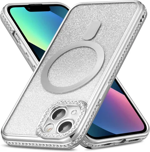 Miniatura 11 de ZCDAYE Funda con purpurina para iPhone 11 con decoración de diamantes, funda brillante de lujo con protector de cámara compatible con carga sin