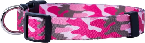 Miniatura 2 de Native Pup Collar de camuflaje rosa para perro, camuflaje militar táctico para perras hembras y cachorros, nailon duradero, diseño urbano femenino