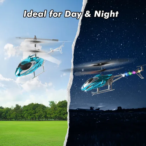 Miniatura 2 de VATOS Helicóptero RC para niños, helicóptero de control remoto de 2.4G con luz LED para niños de 12 años en adelante, altura fija, despegue con una