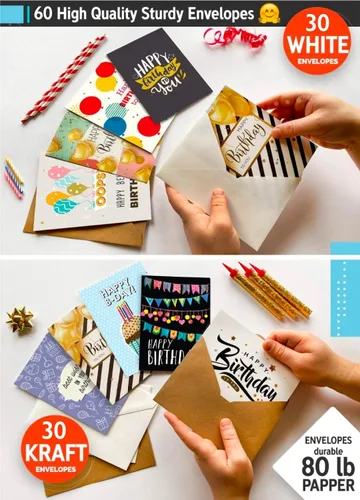 Miniatura 6 de Tarjetas de cumpleaños de oficina para empleados y compañeros de trabajo 5 x 7 – Surtido de tarjetas de feliz cumpleaños, tarjetas de cumpleaños a