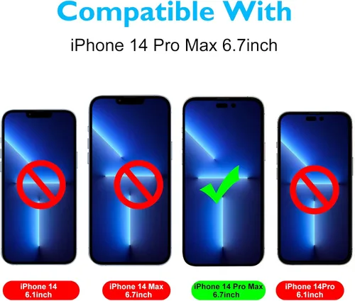 Miniatura 2 de Esanik [Paquete de 3+2] Protector de pantalla de privacidad para iPhone 14 Pro Max de 6.7 pulgadas, vidrio templado antiespía + protector de lente