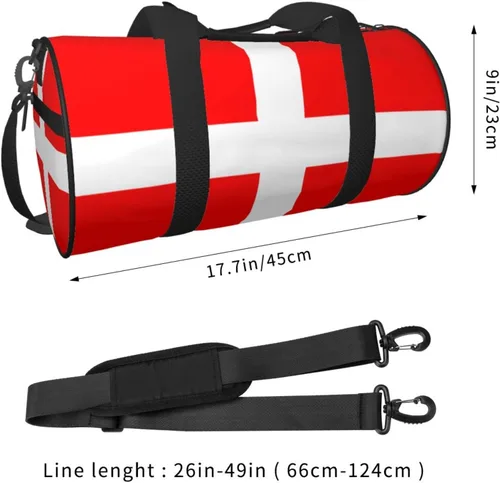 Miniatura 4 de CARRDKDK Bolsa cilíndrica de viaje de gran capacidad, bonita bolsa de deporte de gimnasio que puede sostener zapatos para mujeres y hombres, bolsa
