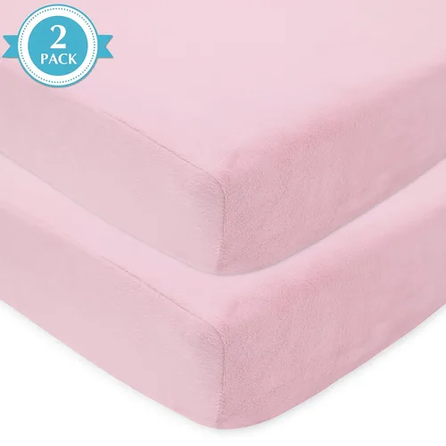 Miniatura 3 de American Baby Company - Juego de 2 sábanas ajustadas de chenilla suave y celestial para cuna, 71 cm x 132 cm, sábana cálida y acogedora de chenilla