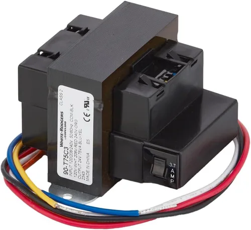 Miniatura 2 de WHITE RODGERS 90-T75C3 24V SEC, 50/60 HZ 120/208/240V PRI, 75VA, montaje de pie, transformador, con disyuntor