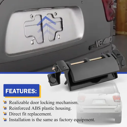 Miniatura 3 de X4XZ 69090-08010 - Manija de puerta trasera para Toyota Sienna 1998-2003, Toyota Sequoia 2001-2007 reemplaza 69090-0C080, 79600
