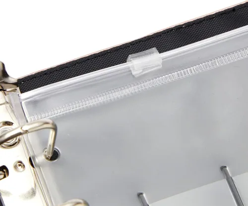 Miniatura 7 de Juvale Fundas para chequera de 14 x 10 pulgadas, piel sintética color oro rosa, carpeta y organizador de 7 anillos con capacidad para 600 cheques