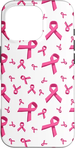 Miniatura 19 de iPhone 13 patrón de cinta rosa concientización del cáncer de mama mujeres caso de apoyo