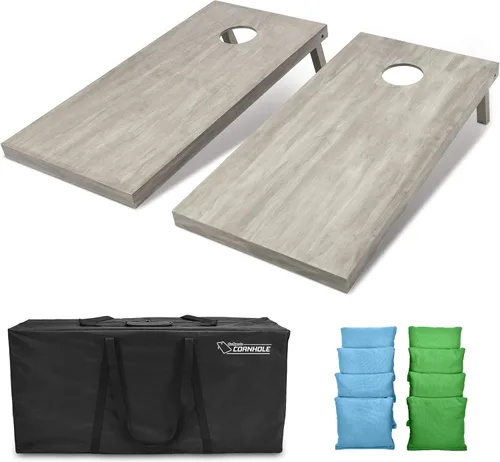 Miniatura 78 de GoSports Juego de tablas de cornhole de madera de tamaño reglamentario de 4 x 2 pies, incluye funda de transporte y bolsas de frijoles