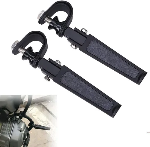 Oumurs Estriberas abrazadera U compatible con 1 pulgada - 1.25 pulgadas 1 1/4 pulgadas protector de motor U-Clamp Estriberas compatibles con Harley