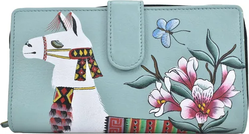 Miniatura 7 de Anna by Anuschka Women's Hand Painted Genuine Leather Two Fold Wallet