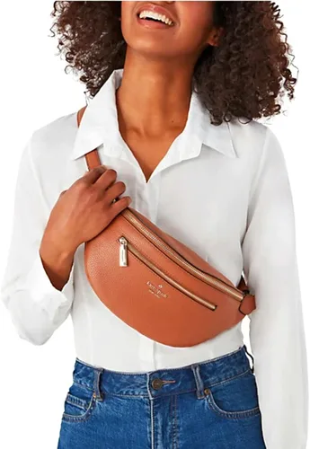 Miniatura 2 de Kate Spade New York Leila - Riñonera de cuero con diseño de pan de jengibre cálido, Marrón