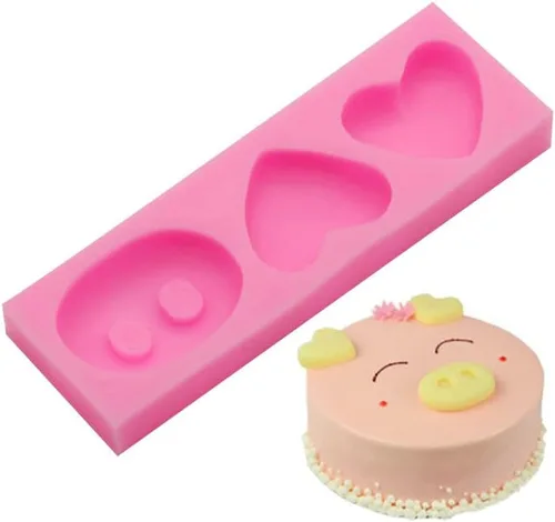 Cestony Moldes de silicona con forma de orejas de cerdo para manualidades, pasteles, fondant, galletas, jabón, pudín de azúcar, chocolate, caramelos