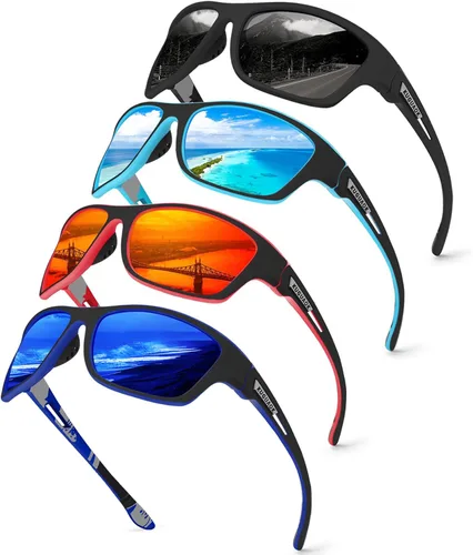 Miniatura 16 de KUGUAOK Gafas de sol deportivas polarizadas para hombres, para conducir, ciclismo, pesca, gafas de sol 100% con protección UV