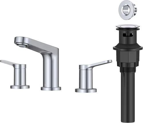 Miniatura 13 de KRAUS Indy Grifo de baño sin contacto con sensor táctil con caja de control y mezclador de temperatura en acero inoxidable libre de manchas, Acero